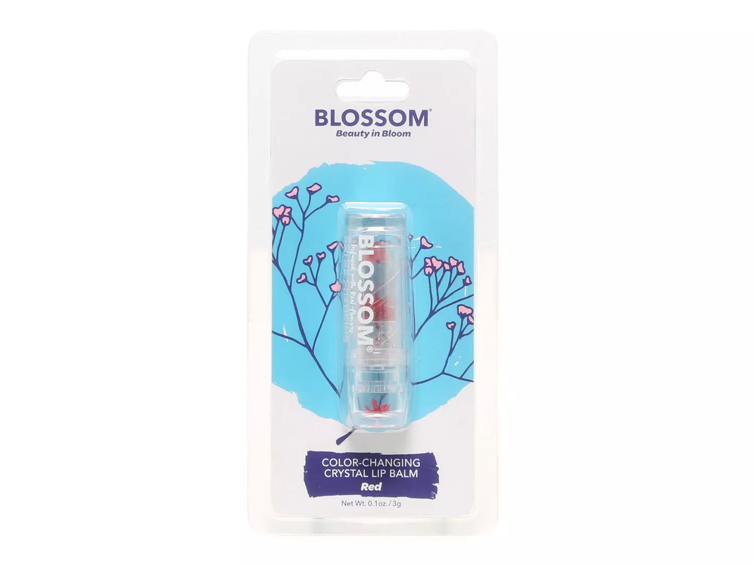 Blossom ColorChanging Red Crystal Lip Balm | Women's | Multicolor | Size One Size | Beauty & Self Care