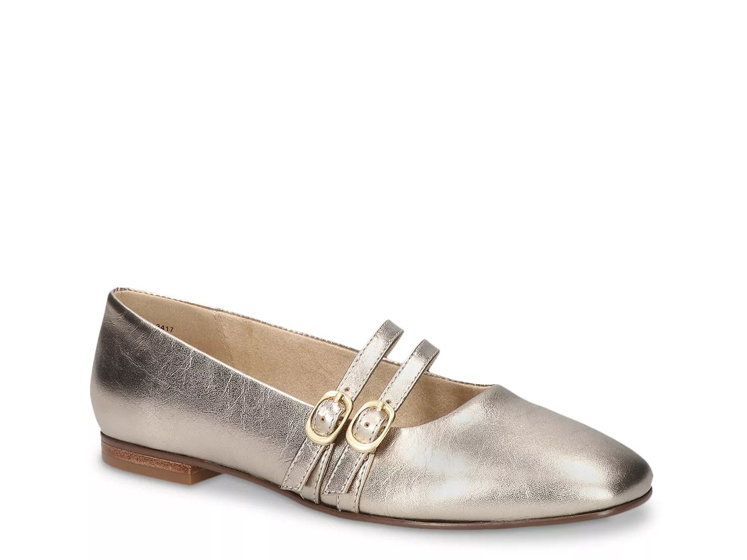 Bella Vita Wide Width Daven Mary Jane Flat | Women's | Champagne Leather | Size 8 | Flats | Mary Jane