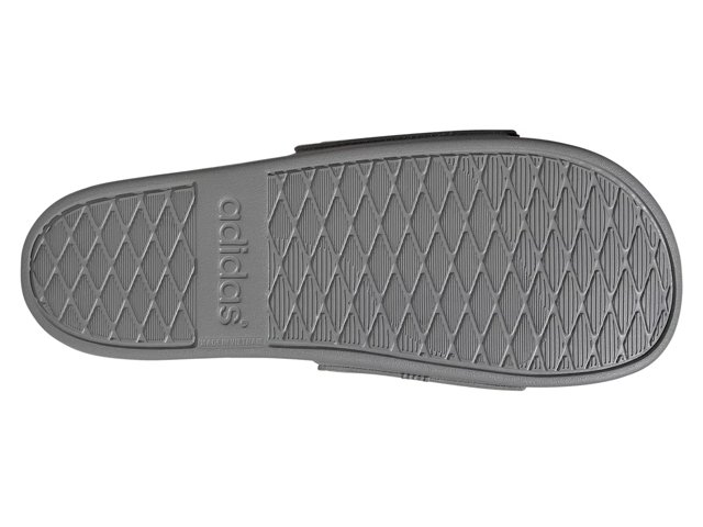 Adidas cloudfoam slides grey best sale
