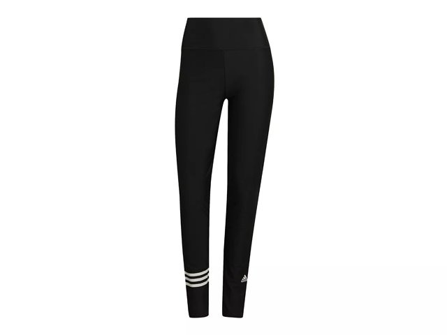 adidas 3-Stripes Print Leggings (Plus Size) - Black