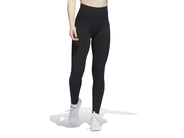 adidas Optime 3-Stripes Full-Length Leggings - Black, Women's Training