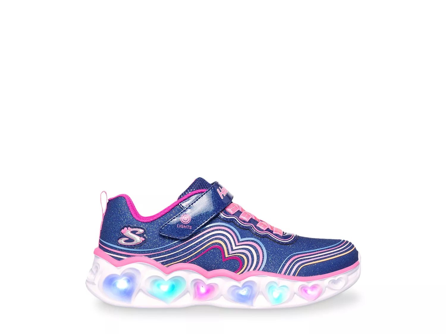 Heart Lights Retro Hearts Slip-On Sneaker - Kids'