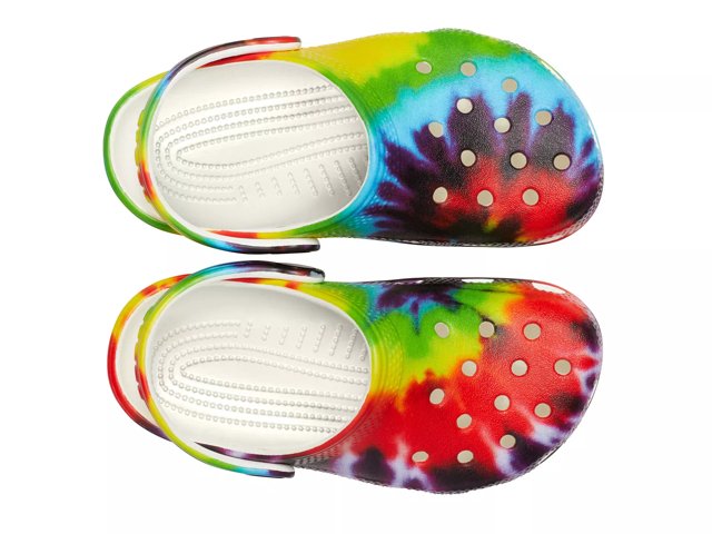 Crocs Classic Tie Dye Graphic Clog Kids Free Shipping DSW