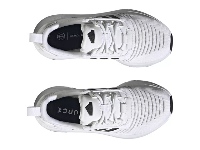 Boys Adidas Swift Run Running Shoes 6 White Black Grey Heather