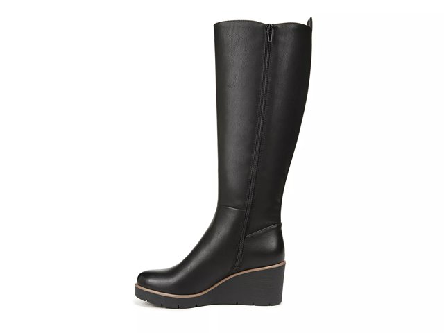 Wide calf wedge heel boots hot sale