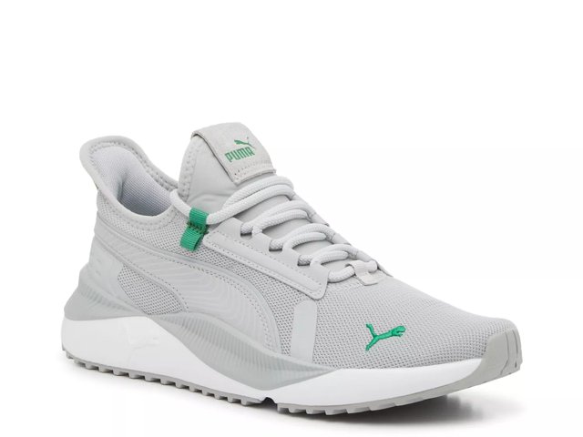 Grey and green puma shoes 2025