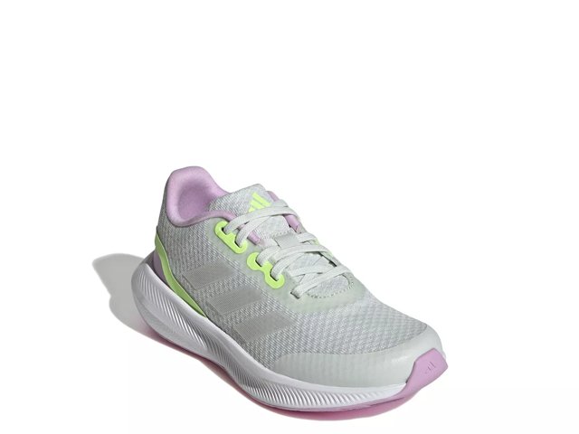 Adidas Runfalcon 3.0 Sneaker Kids Girl s Light Green Size 5 Youth Sneakers Lace Up
