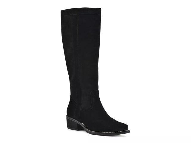 Tall black deals wide calf boots