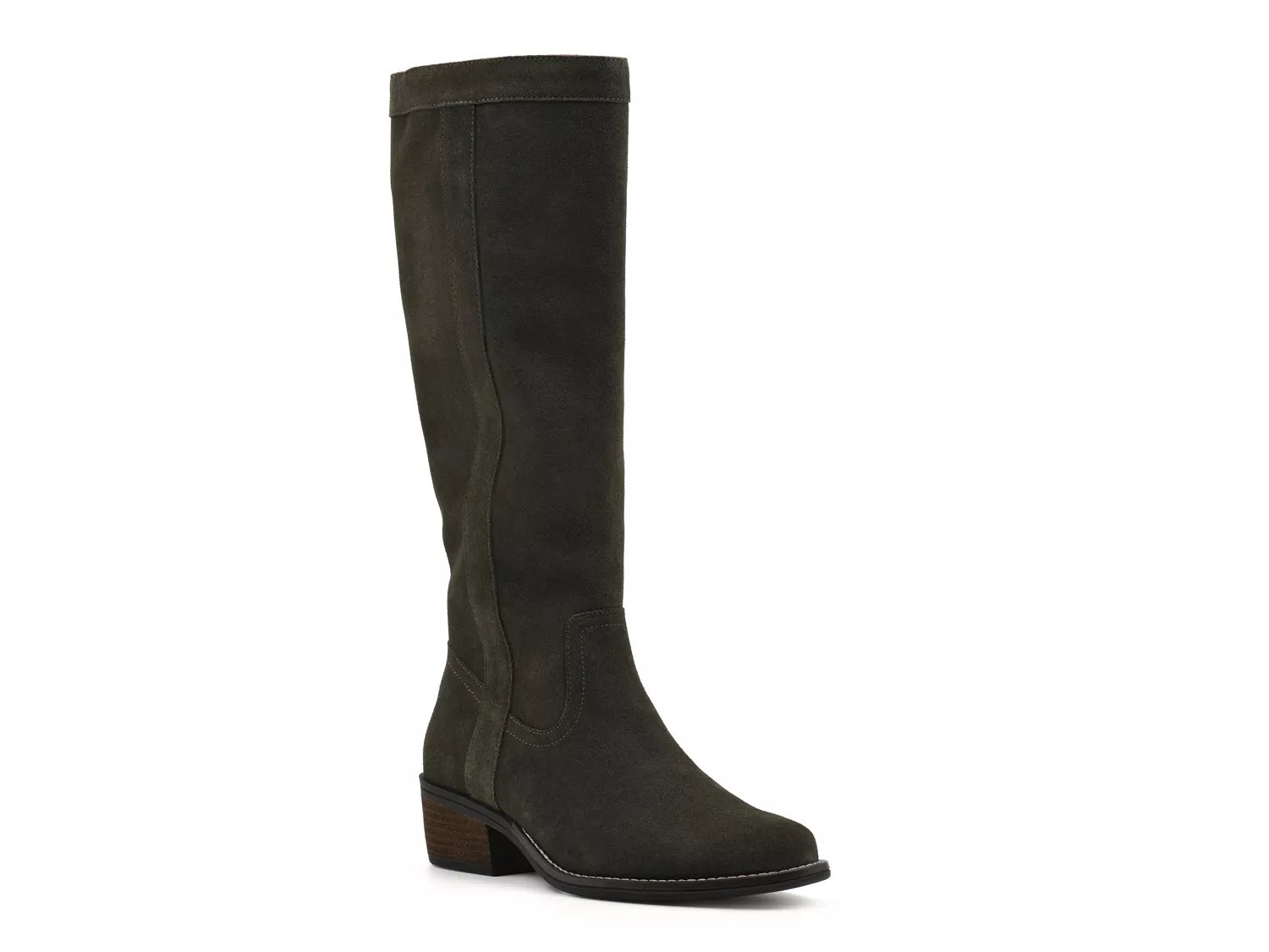 White Mountain Altitude Wide Calf Boot | Women's | Army Green Suede | Size 10 | Boots