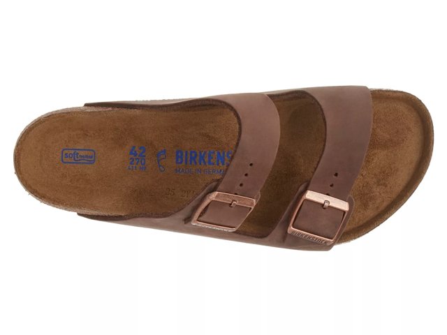 Birkenstock Men s Arizona SFB Habana Oiled Leather Sandals Brown 45 EU 12 M US