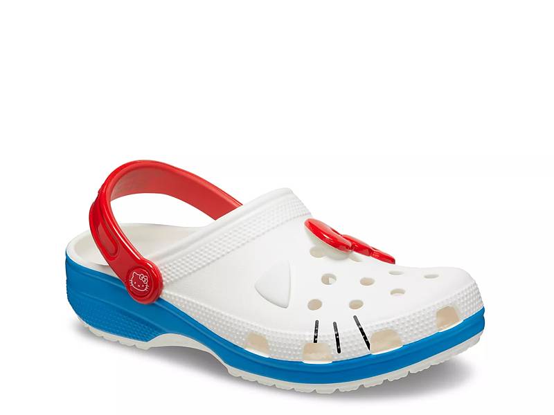 Crocs blue hot sale and red