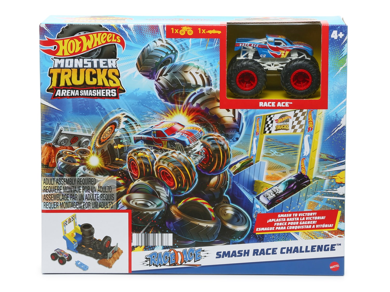 Hot Wheels Monster Trucks Arena Smashers & Truck Set w/2 Free