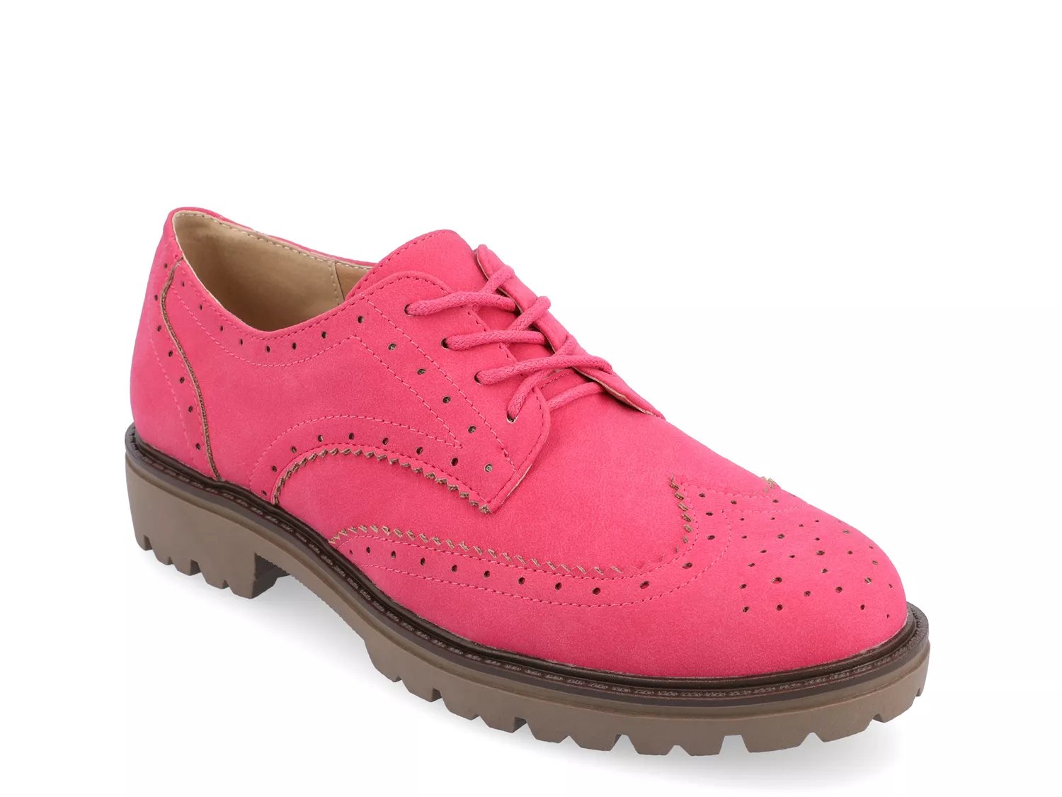 Pink hot sale wingtip shoes