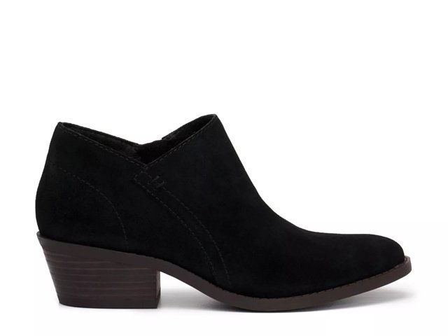 Lucky black suede booties cheap