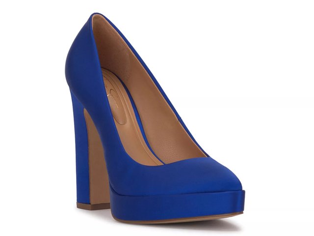 Jessica simpson blue suede heels sales