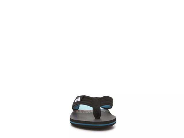 Quiksilver Little Boys Molokai Layback II Youth Flip Flops Black Black Blue Size 11
