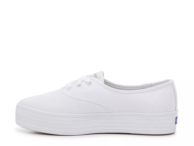 Keds Point Canvas Platform Sneakers Womens 9 White