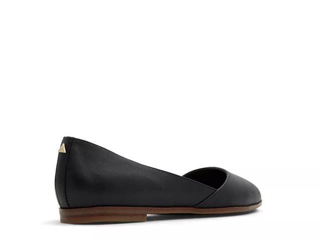 Aldo blanchette black leather flat shoes discount