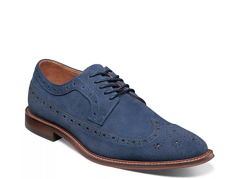 Steve Madden Mens Gregg Blue Almond Toe Lace Up Derby Dress Shoes Size 5