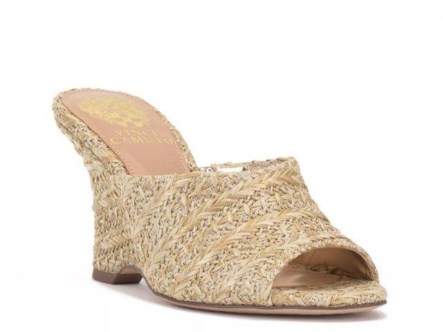 Vince camuto gold wedges on sale
