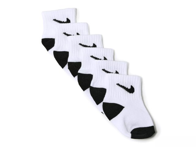 Nike Logo Kids Ankle Socks 6 Pack Free Shipping DSW