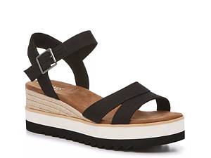 Womens black sales platform sandals