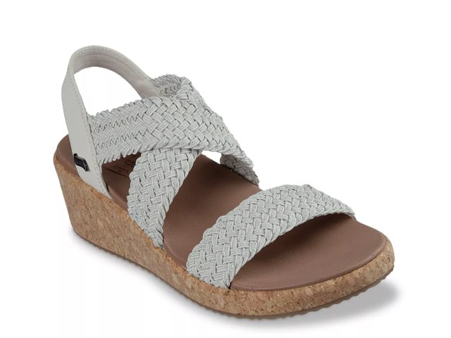 Skechers Arch Fit Beverlee Sandal Women s Natural Beige Size 8 Sandals Slingback