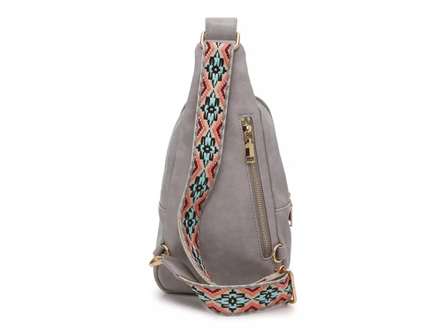 Vintage Style Sling Bag, Geometric Strap Crossbody Bag, Women's