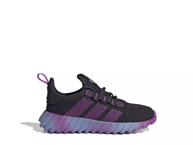 Adidas Kaptir Flow Kids Shoes Girl s Size 5 Black Purple Spark
