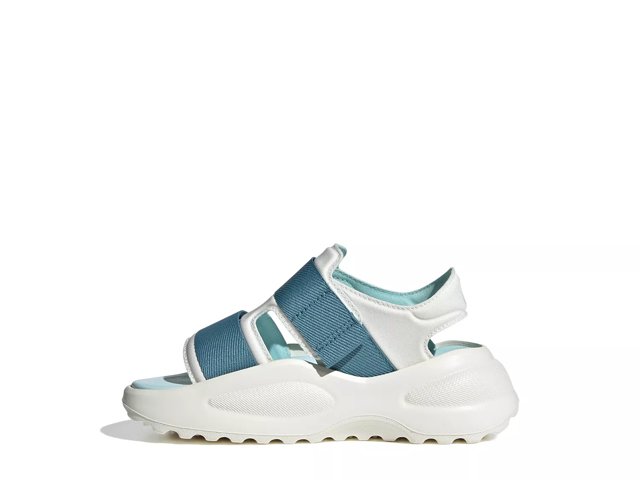 Adidas Mehana Sandal Kids' | Girl's | White/Blue | Size 12 Youth | Sandals | Athletic