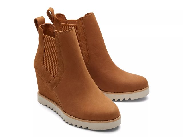 Toms tan best sale wedge booties