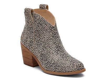 Leopard print cheap booties dsw