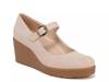 Taupe wedge cheap pumps