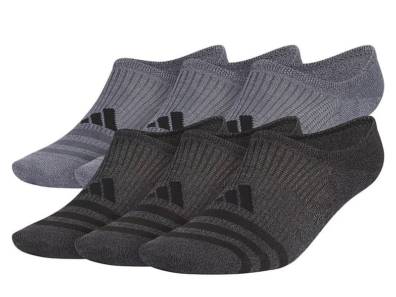 adidas Cushioned 3.0 Men's No Show Socks - 3 Pack - Free Shipping