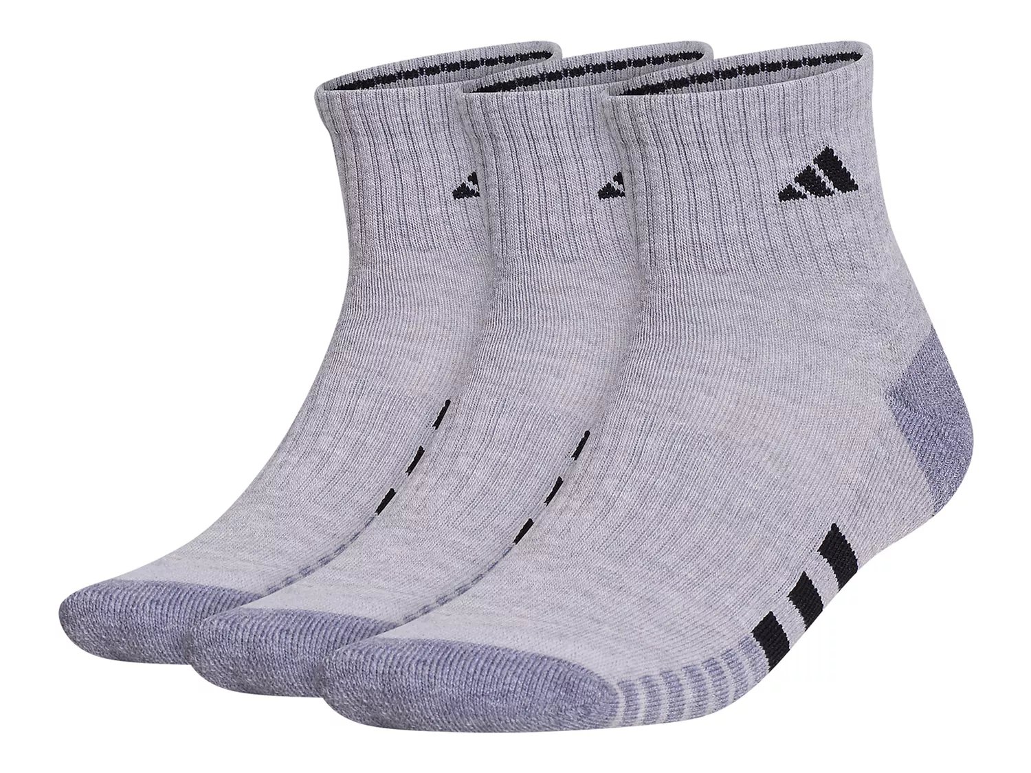 Cushioned Socks | Comfy Quarter Crew | Seaside Grey