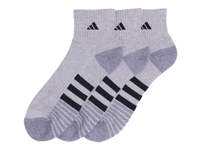 adidas Cushioned 3.0 Men's Quarter Ankle Socks - 3 Pack - Free