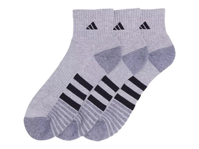 adidas Cushioned 3.0 Men's Quarter Ankle Socks - 3 Pack - Free