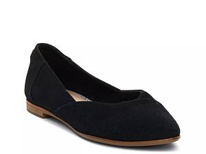 Toms black hot sale flats