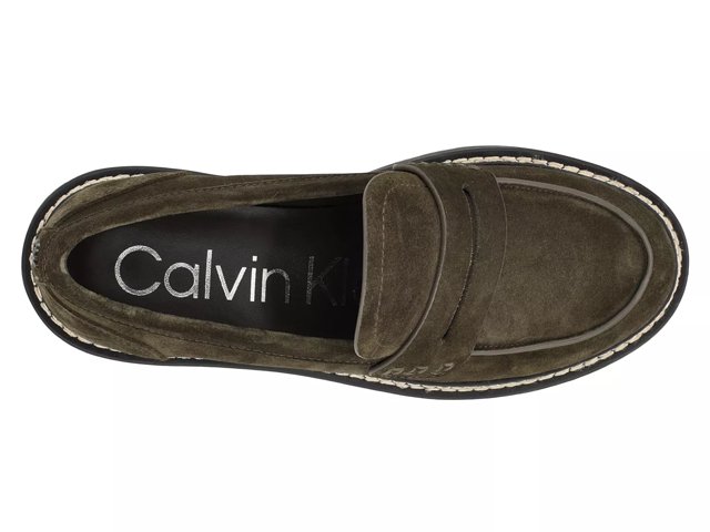 Calvin klein mens suede loafers outlet