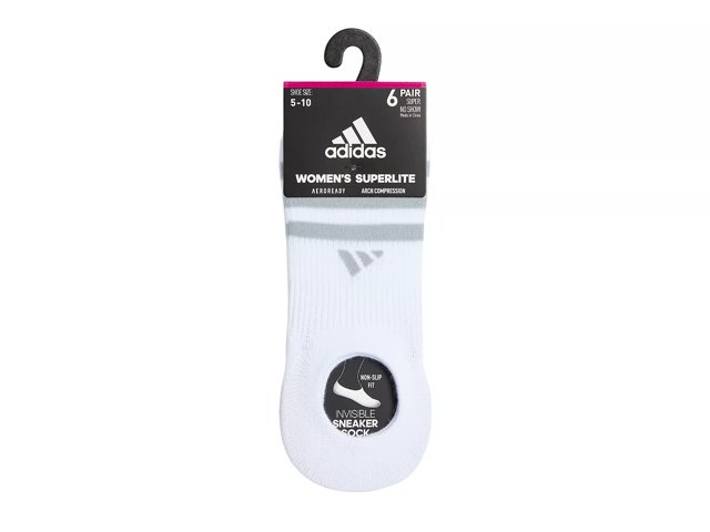 adidas Superlite 3.0 Women s No Show Socks 6 Pack Free Shipping DSW