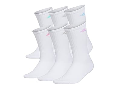 adidas Athletic Cushioned Women's Crew Socks - 6 Pack - Free Shipping