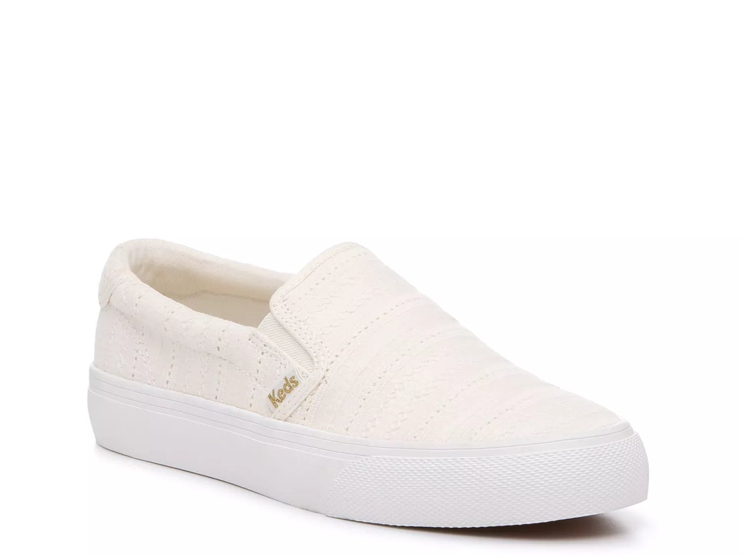 Keds white slip on shoes best sale