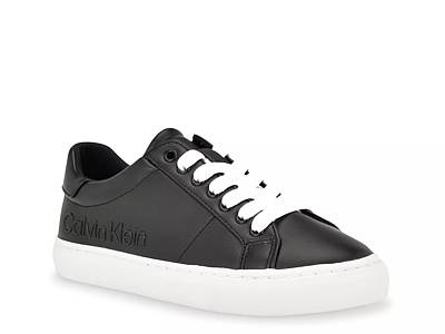 Calvin klein black hot sale and white sneakers