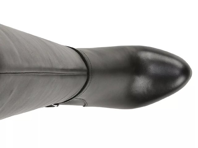 Womens black boots narrow calf 2025