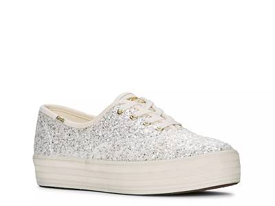 Keds The Platform Glitter Sneaker in Cream at Nordstrom, Size 8.5