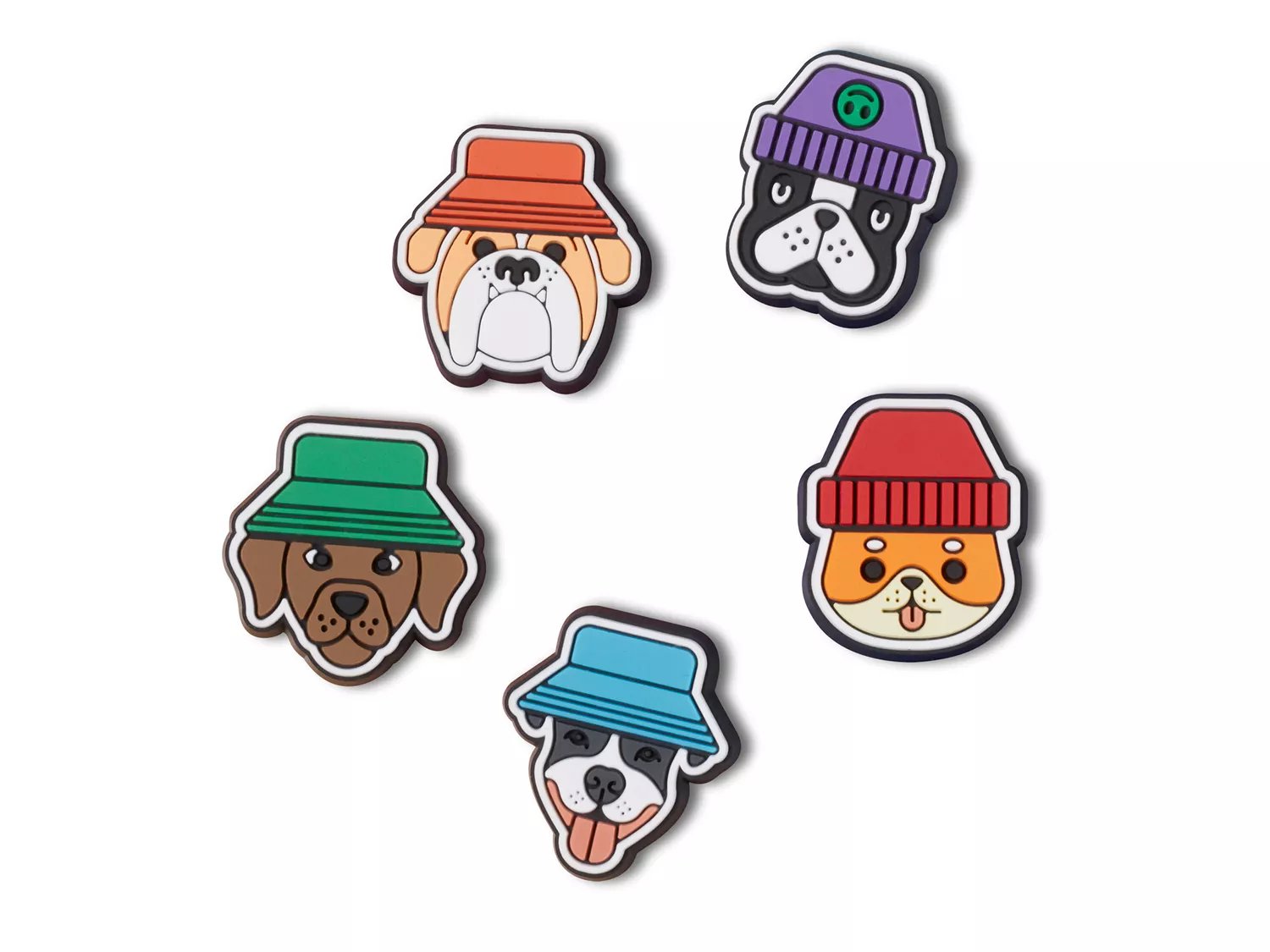 Crocs Dogs in Hats Jibbitz Set 5 Pack Free Shipping DSW