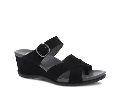 Dansko black wedge on sale sandals