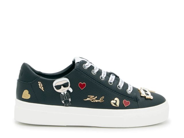 Karl Lagerfeld Paris Cate Pins Leather Sneakers 9.5