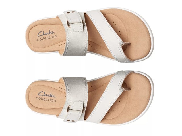 Clarks Elizabelle Way Sandal Women s White Size 7.5 Sandals