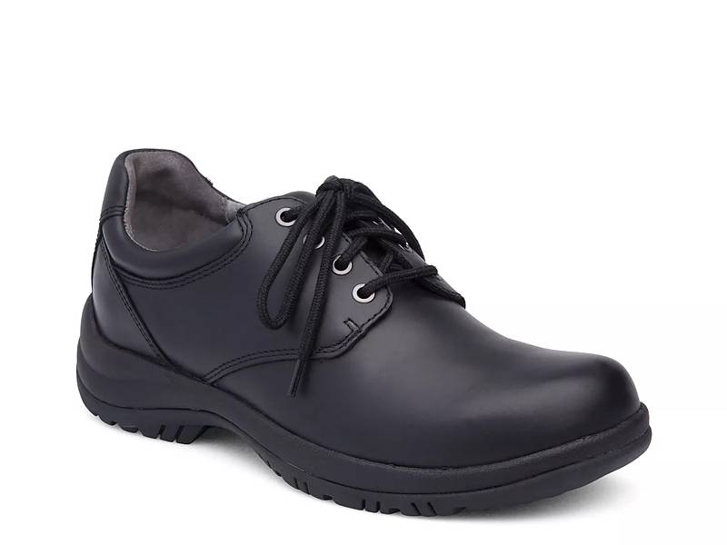 Black 12 Men's Slip-Resistant Oxford Work Shoes